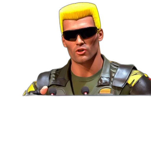 jacket, face, weapon, staff transparent PNG cut-out