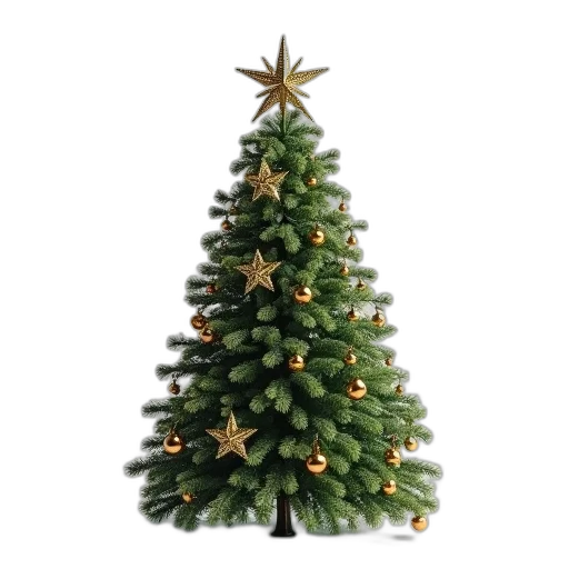 tree, 3d render, photorealistic, christmas transparent PNG cut-out