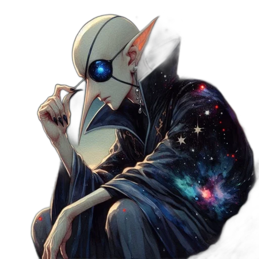 mask, robot, staff, creature transparent PNG cut-out