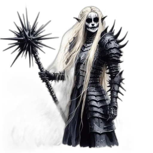 staff, weapon, hair, mask transparent PNG cut-out