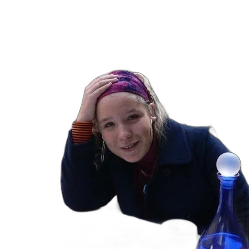 bottle, face, staff, jacket transparent PNG cut-out