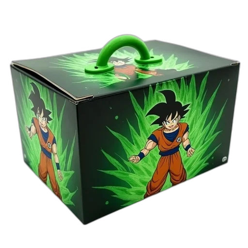 3d render, concept art, box, green transparent PNG cut-out