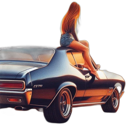 car, photorealistic, concept art, 3d render transparent PNG cut-out