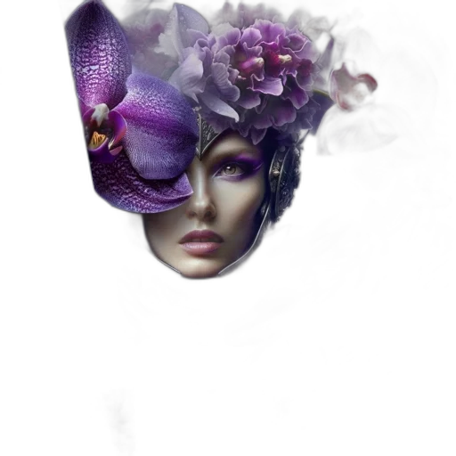 mask, crown, flower, hat transparent PNG cut-out