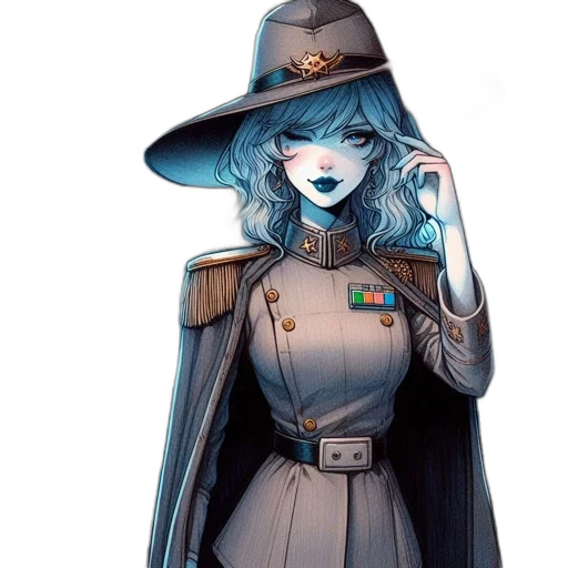 staff, jacket, hat, concept art transparent PNG cut-out