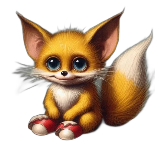 animal, creature, staff, fantasy art transparent PNG cut-out