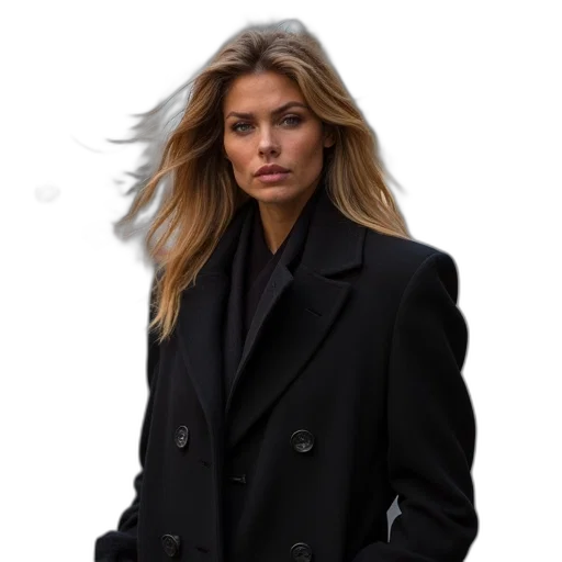 jacket, staff, dress, hair transparent PNG cut-out