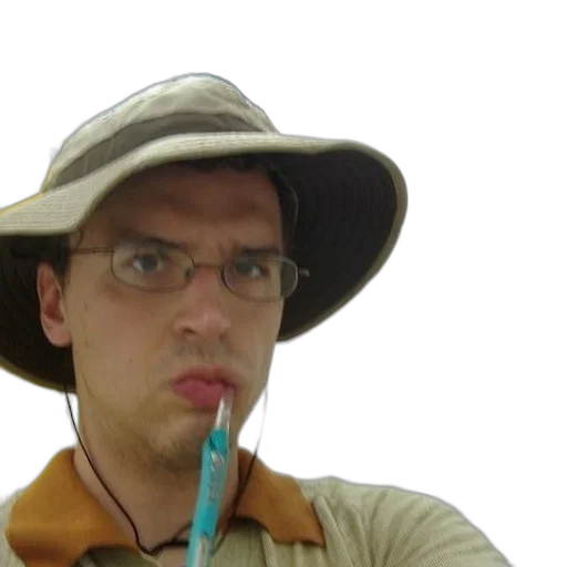 staff, hat, face, umbrella transparent PNG cut-out