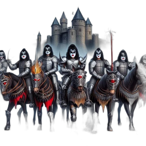 fantasy art, concept art, comic book art, group transparent PNG cut-out