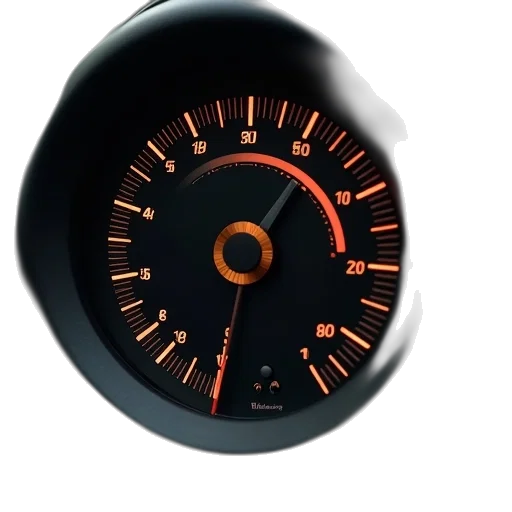 car, 3d render, black, dial transparent PNG cut-out