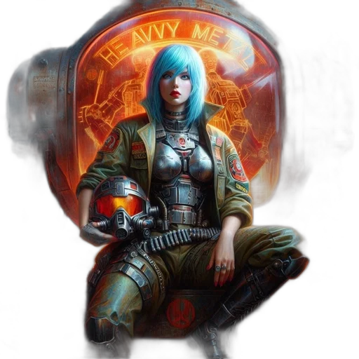 robot, jacket, weapon, cyberpunk transparent PNG cut-out