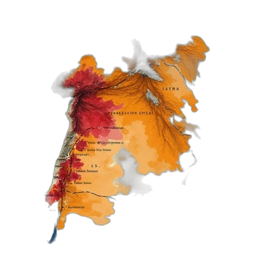 red, map, shows, situation transparent PNG cut-out