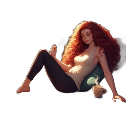 hair, concept art, fantasy art, pixel art transparent PNG cut-out