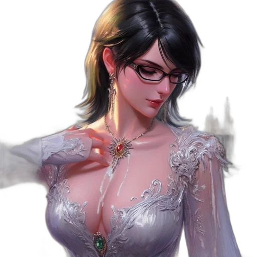 dress, jewelry, fantasy art, concept art transparent PNG cut-out