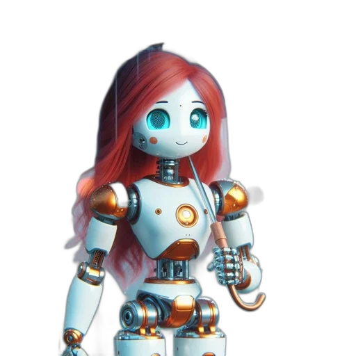 robot, staff, weapon, concept art transparent PNG cut-out