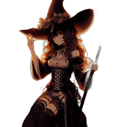 staff, hat, fantasy art, concept art transparent PNG cut-out