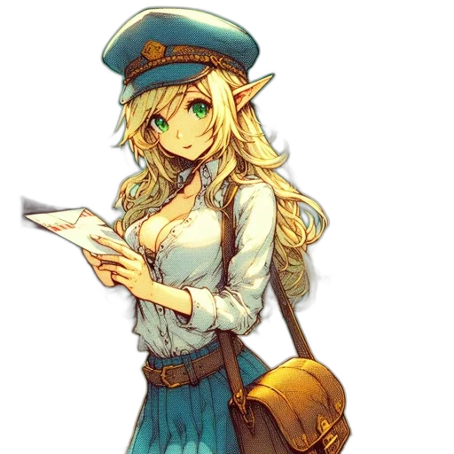 staff, hat, weapon, dress transparent PNG cut-out