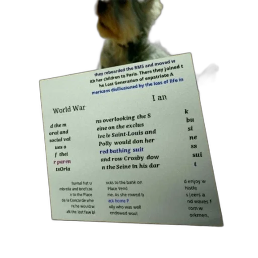 staff, animal, text-heavy, image transparent PNG cut-out