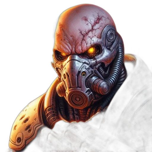 mask, robot, face, concept art transparent PNG cut-out