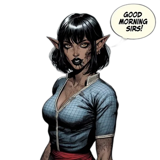 comic book art, concept art, female, character transparent PNG cut-out