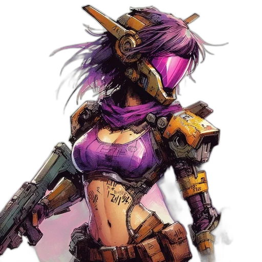 weapon, robot, cyberpunk, concept art transparent PNG cut-out