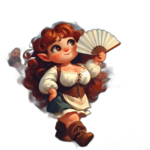 umbrella, staff, dress, fantasy art transparent PNG cut-out