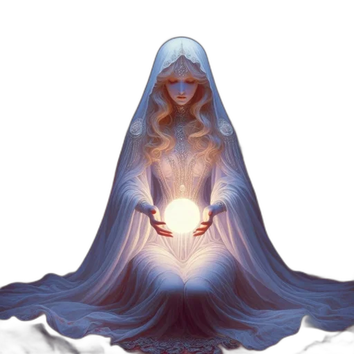 dress, hair, creature, crown transparent PNG cut-out