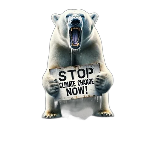 concept art, polar, bear, stands transparent PNG cut-out