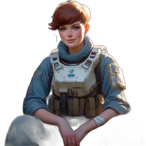 jacket, staff, face, weapon transparent PNG cut-out