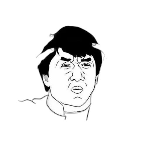 face, photorealistic, black, white transparent PNG cut-out