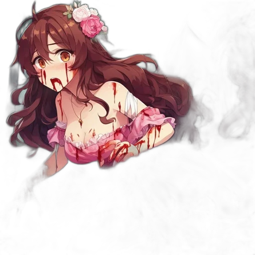 dress, weapon, flower, creature transparent PNG cut-out