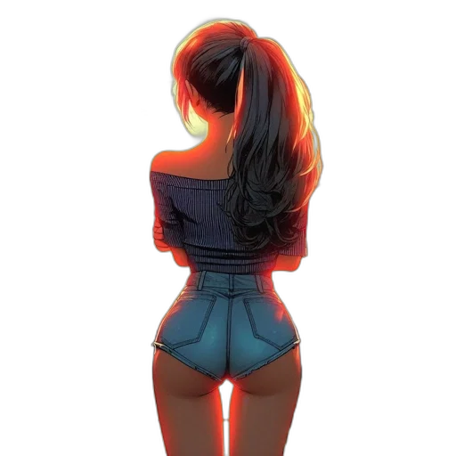 dress, jacket, robot, hair transparent PNG cut-out