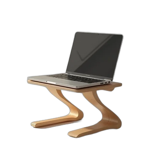 furniture, 3d render, laptop, stand transparent PNG cut-out