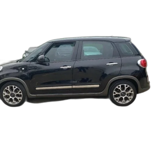 car, black, fiat, 500l transparent PNG cut-out