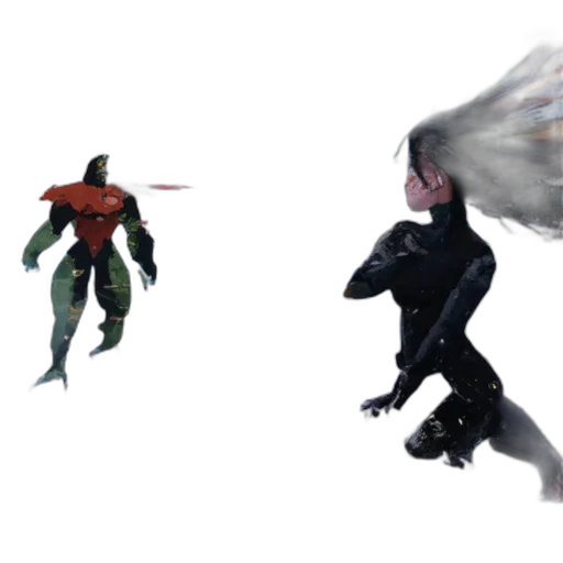 creature, concept art, comic book art, 3d render transparent PNG cut-out