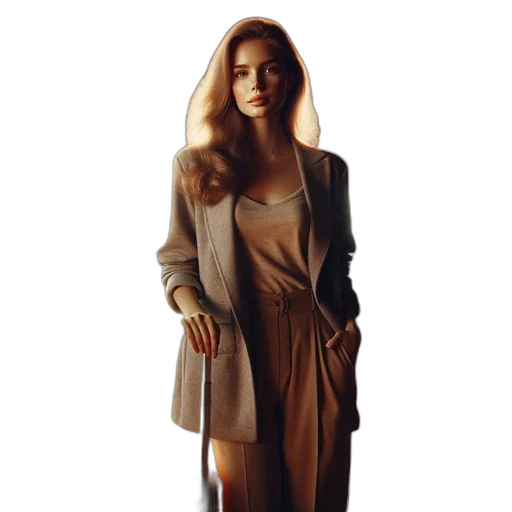 dress, jacket, photorealistic, concept art transparent PNG cut-out
