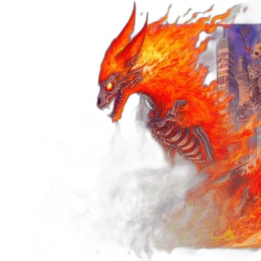 dragon, fantasy art, concept art, pixel art transparent PNG cut-out