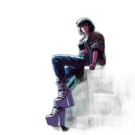 robot, shoes, jacket, concept art transparent PNG cut-out