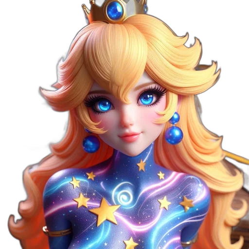 crown, dress, staff, fantasy art transparent PNG cut-out