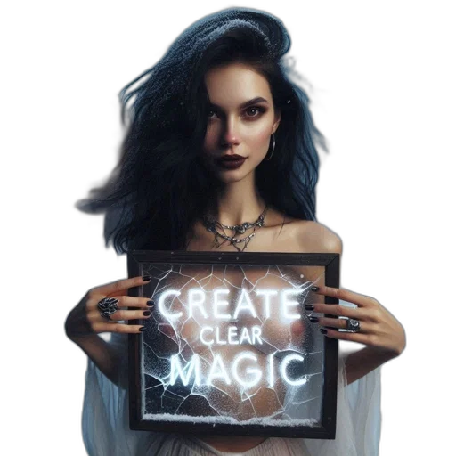 creature, hair, crown, fantasy art transparent PNG cut-out