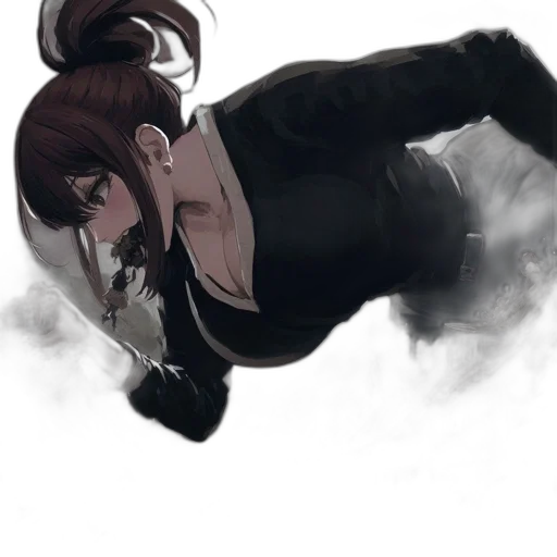 mask, creature, jacket, staff transparent PNG cut-out