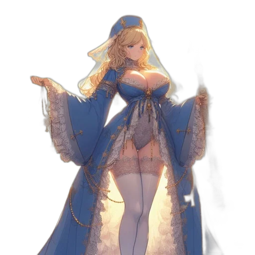 dress, crown, staff, weapon transparent PNG cut-out