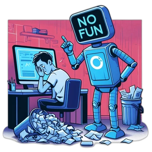robot, cyberpunk, concept art, vaporwave transparent PNG cut-out