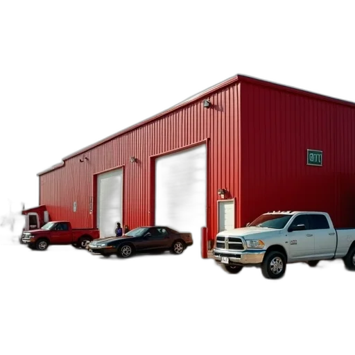 building, car, 3d render, photorealistic transparent PNG cut-out