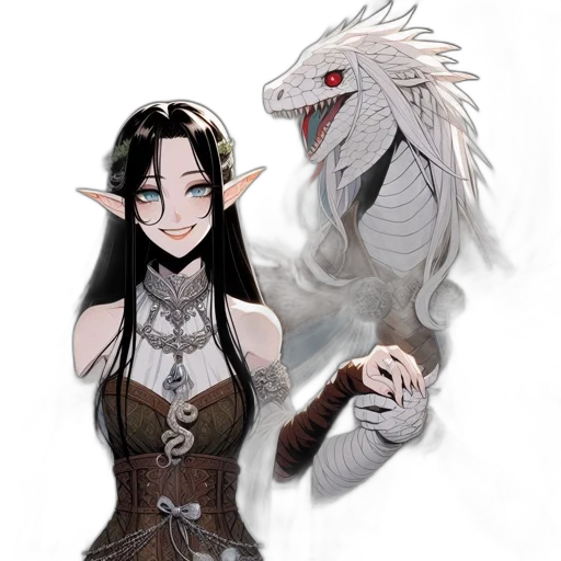 dragon, creature, staff, mask transparent PNG cut-out