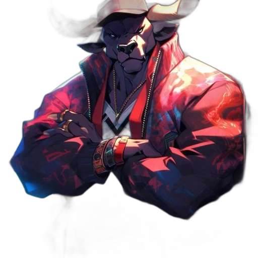 hat, mask, jacket, staff transparent PNG cut-out