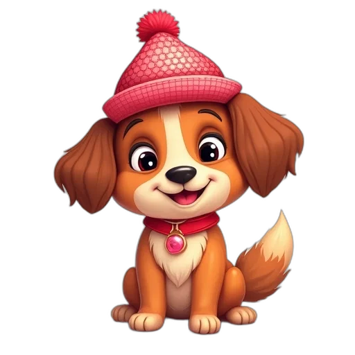 hat, animal, staff, 3d render transparent PNG cut-out