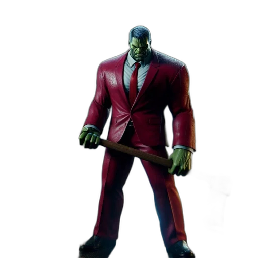 creature, jacket, staff, weapon transparent PNG cut-out
