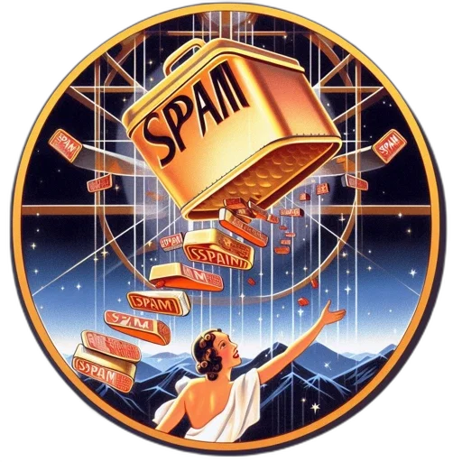 gold-labeled, spam, container, floats transparent PNG cut-out