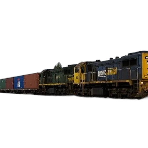 3d render, photorealistic, freight, train transparent PNG cut-out